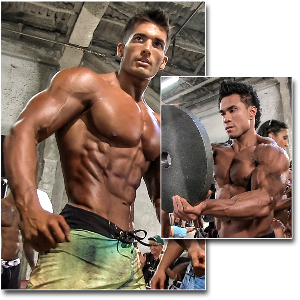2014 NPC Nationals Men's Physique Pump Room Part 1